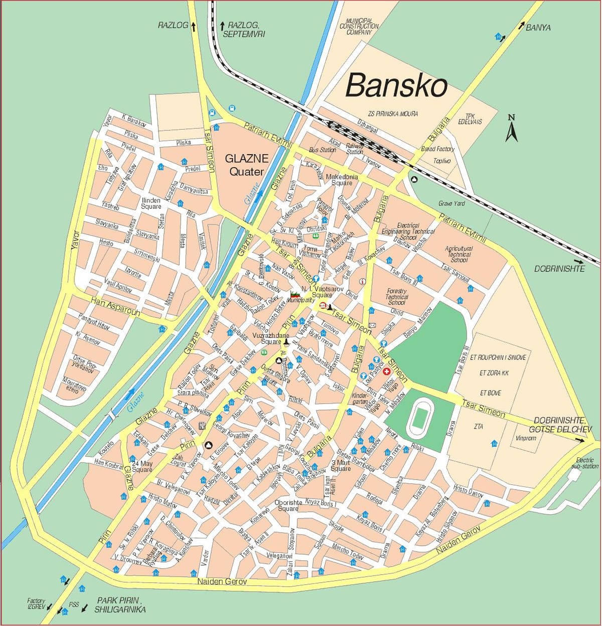 Bulharsko banskoštiavnickom mapu
