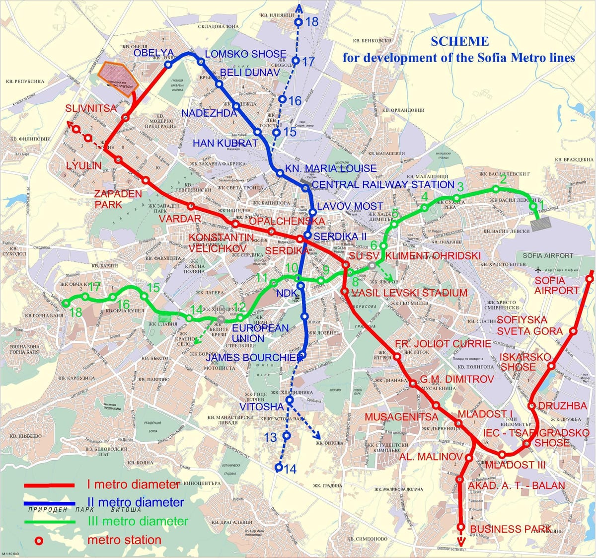 mapu Bulharska metro