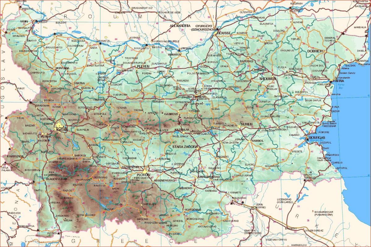 mapa bulharské pobrežie