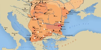 Mapa bulharskej ríše