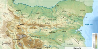 Mapu Bulharska geografia