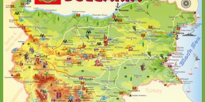 Bulharsko vyhliadkové mapu