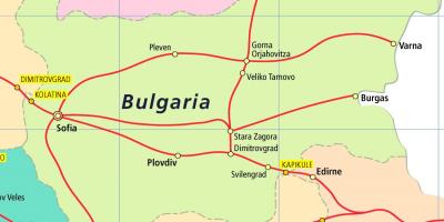 Bulharsko vlak mapu