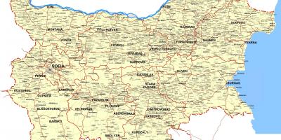 Bulharsko krajiny mapu