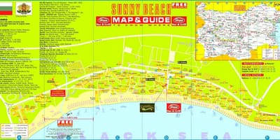 Turistická mapa sunny beach Bulharsko